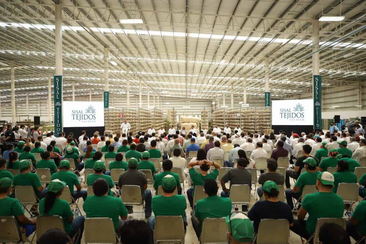 Inauguran Adán Augusto López y gobernador de Yucatán fábrica “Sisal Tejidos”, única en AL Inauguran Adán Augusto López y gobernador de Yucatán fábrica “Sisal Tejidos”, única en AL