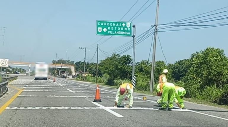 Realizarán desvío provisional en la carretera Coatzacoalcos-Villahermosa hoy jueves