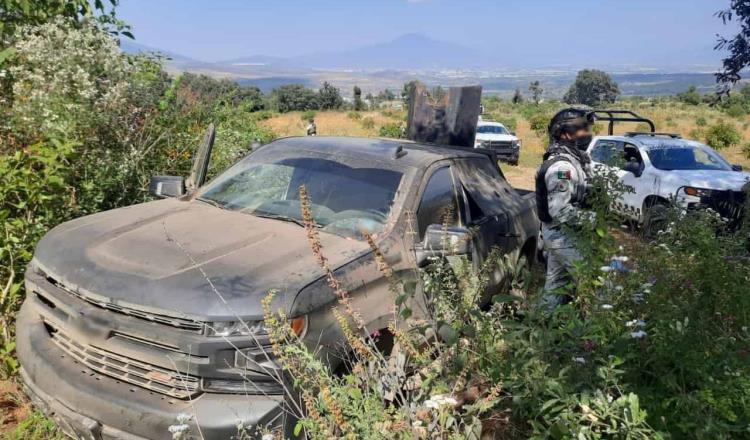 Vehículo “monstruo” es asegurado por Guardia Nacional en huerto de aguacate en Michoacán