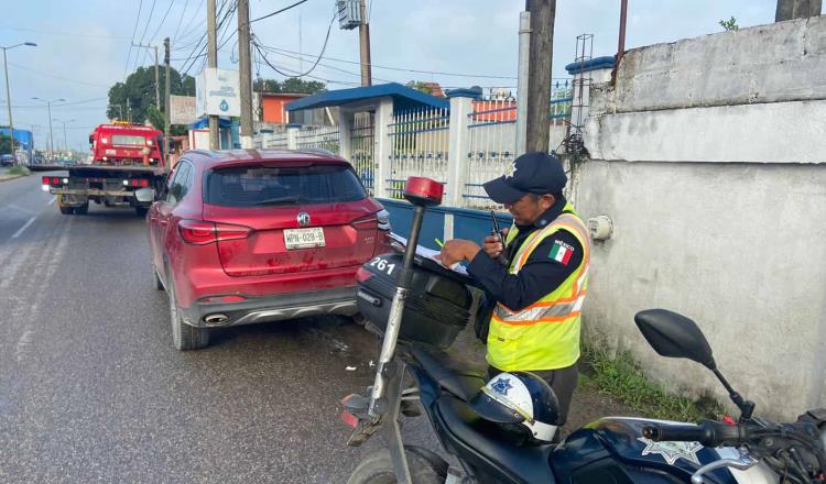 Se accidenta motociclista en la Villahermosa-La Isla y termina en el hospital