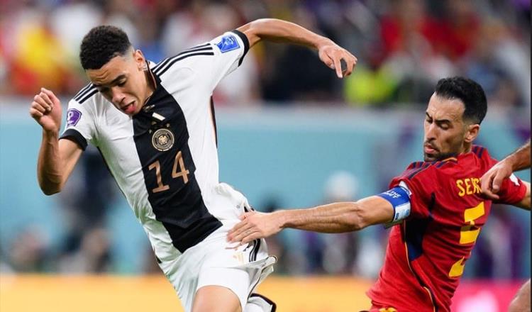 Alemania empata con España, pase se define en la tercera jornada de grupos