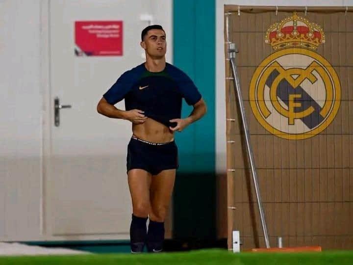 Cristiano Ronaldo es captado en Valdebebas, campo del Real Madrid, entrenando a pesar de no tener equipo