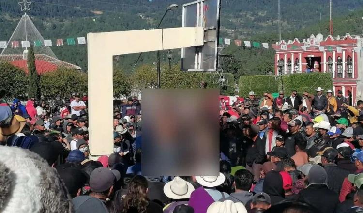 Cuelgan a presuntos ladrones de autos en Huixtán, Chiapas