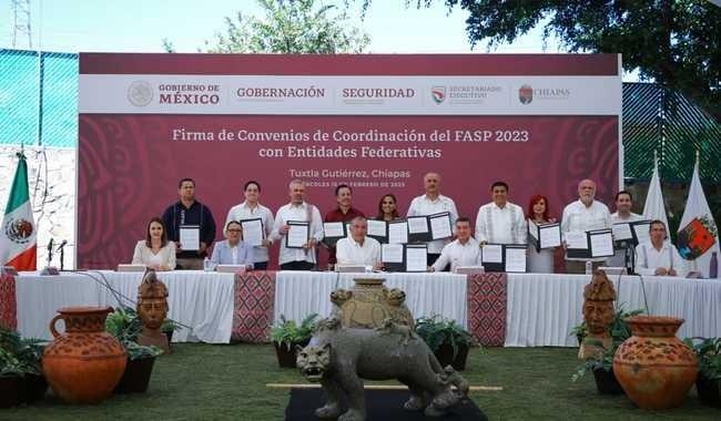 Firman entidades del sur convenios del FASP 2023