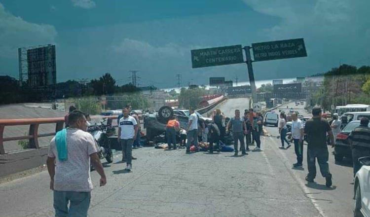 Fuerte choque en la México-Pachuca deja 12 lesionados