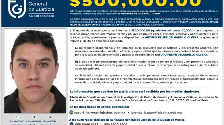 Ofrece Fiscalía de CDMX 500 mil pesos por transfeminicida