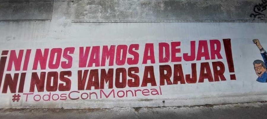 Ahora aparecen bardas pintadas a favor de Monreal en CDMX