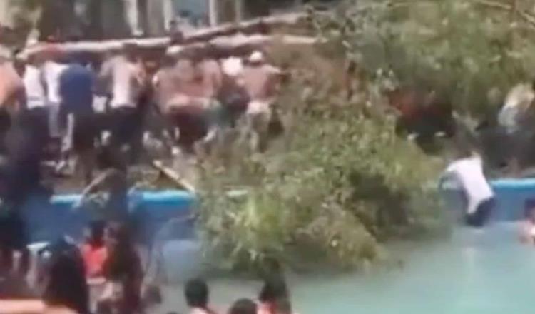 Muere bebé al caer árbol de 10 metros en balneario en Guanajuato 