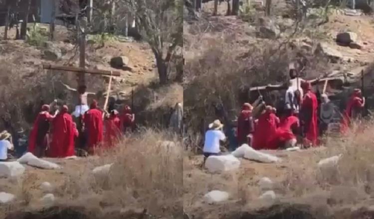 Actor cae de la cruz durante viacrucis de Colima; resulta herido