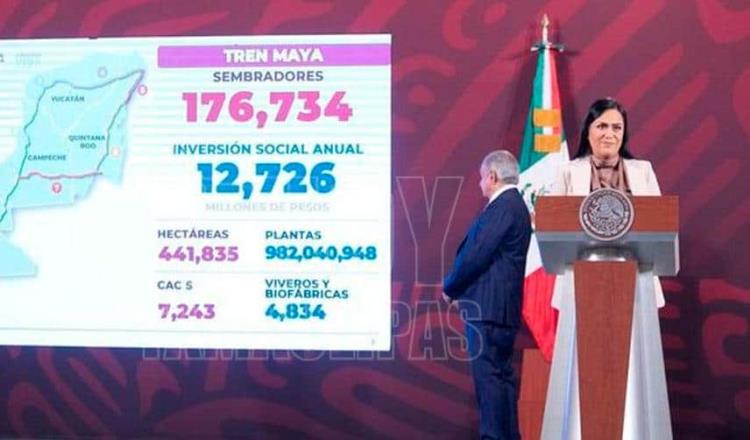 Inversión de Sembrando Vida en estados comunicados por el Tren Maya será superior a los 12 mil 726 mdp: Bienestar