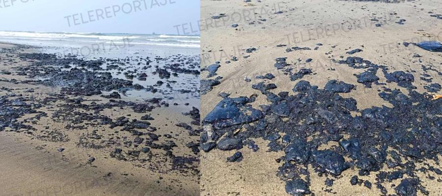 Aparece "crudo coagulado" en Playas de Paraíso