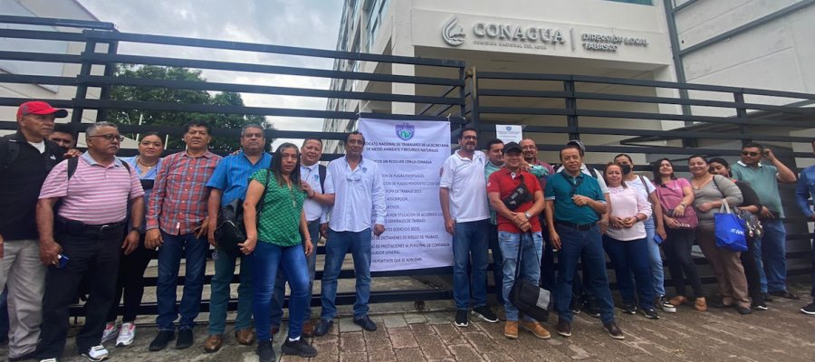 Sindicalizados toman delegación de Conagua en Tabasco; exigen pago de prestaciones