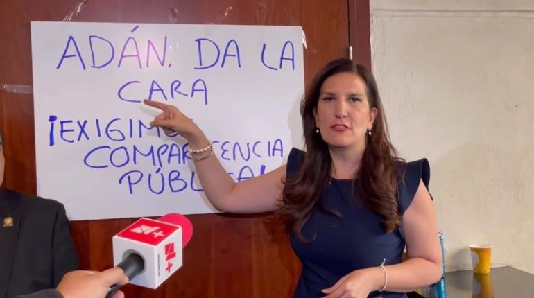 Protesta la panista Kenia López contra Adán Augusto; él la llama a dialogar