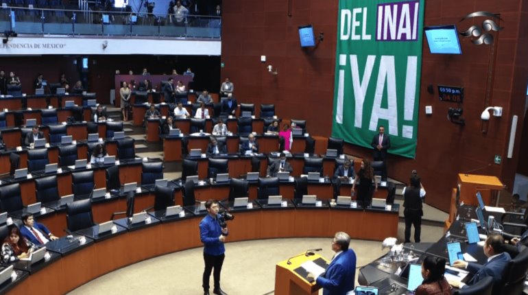 Senado suspende sesión en medio de debate por falta de designación de comisionados del Inai