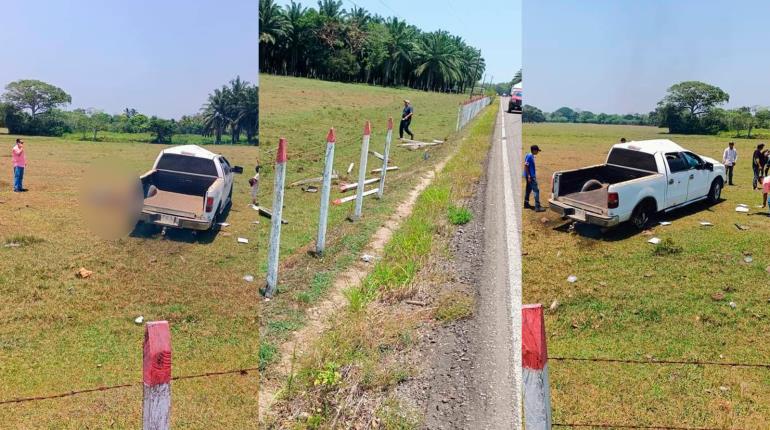 Muere joven aplastado por su camioneta tras volcar en Jalapa