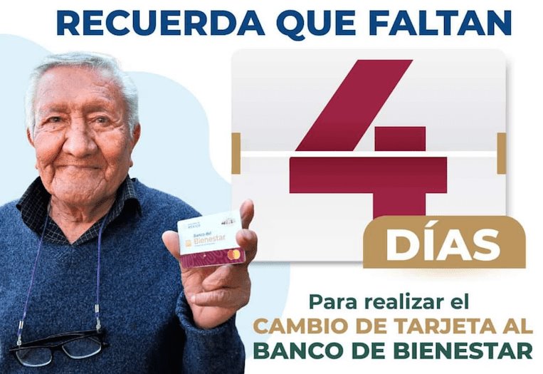 Pensión Bienestar: Adultos mayores tienen hasta este domingo para hacer el cambio de tarjeta