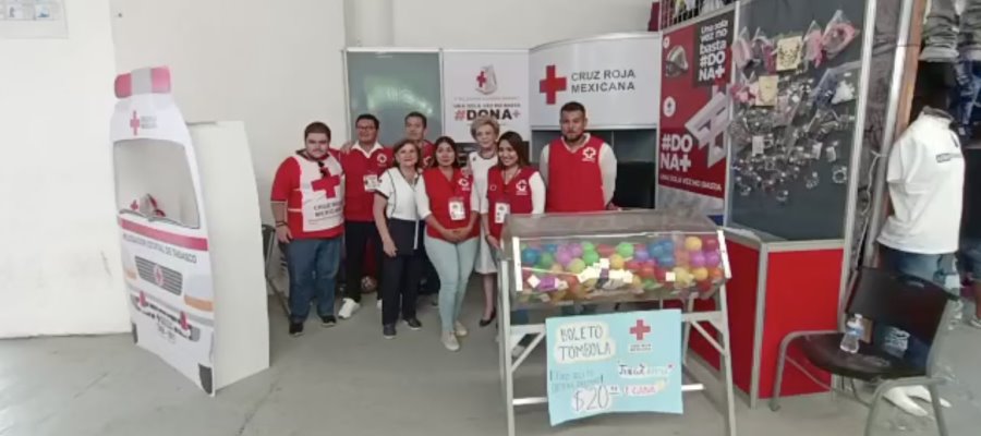 Inaugura Cruz Roja su stand en la Feria, llama a colaborar para cumplir meta anual de donativos