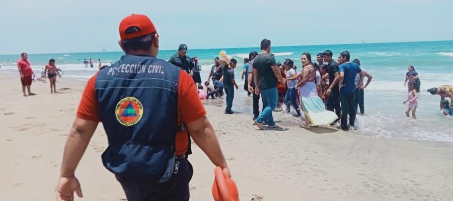 Restringen el acceso al mar en playa de Paraíso por fuerte oleaje