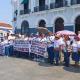 Marchan maestros del SITET por día del trabajo; exigen homologar Ley ISSET con Ley del ISSSTE