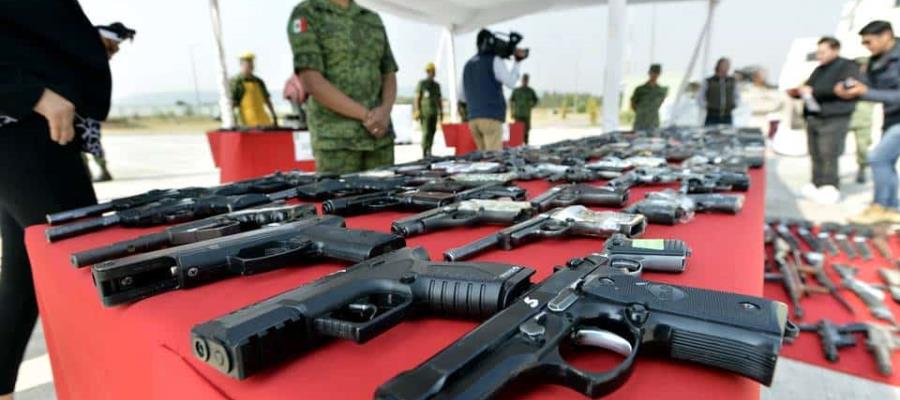 Más de 433 armas de fuego ilegales han sido incautadas en Tabasco en los últimos 5 años