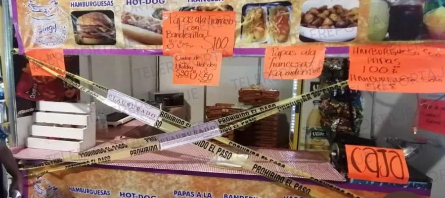 Clausuran local de alimentos en la Feria Tabasco por uso de unicel