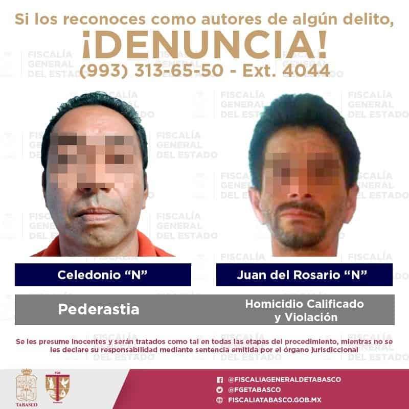 Asegura FGE a 6 personas, por homicidio, violación, pederastia, robo y violencia familiar