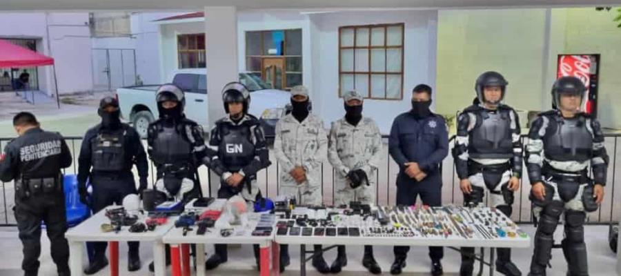 Decomisan drogas y hasta Xboxs en cárceles de Quintana Roo en operativos simultáneos