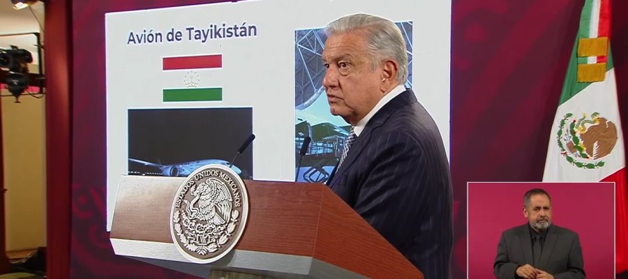 "Soy de Tepetitán y no me considero pequeño faraón": AMLO al destacar llegada de avión presidencial a Tayikistán