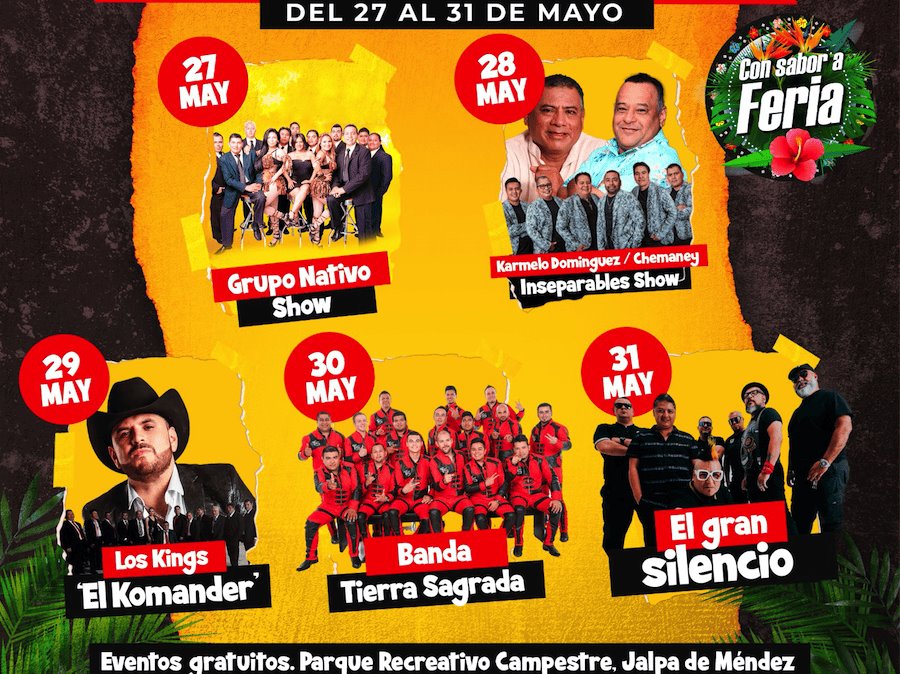 ¡Jalpa tiene Feria! El Komander, Gran Silencio y Chemaney en la cartelera