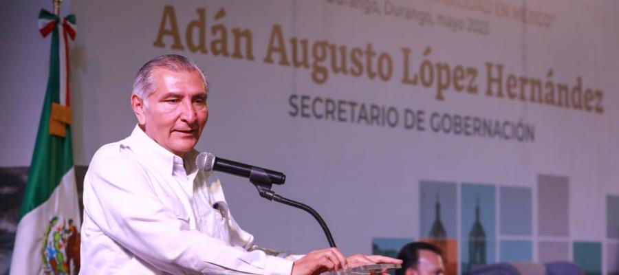 No hay ningún conflicto entre poderes: Adán Augusto