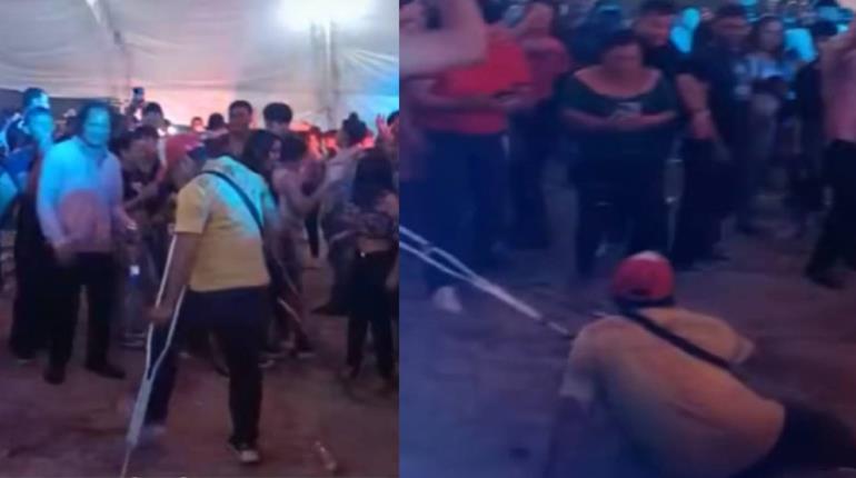 ¡Milagro en la feria Comalcalco! Joven deja las muletas para sacar los pasos prohibidos