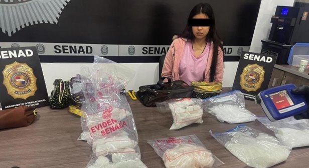 Detienen a mexicana por tráfico de drogas en Paraguay