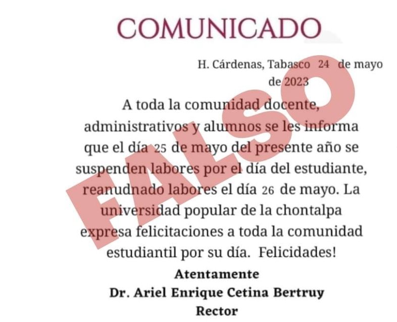 Desmiente UPCH falso comunicado sobre suspensión de clases