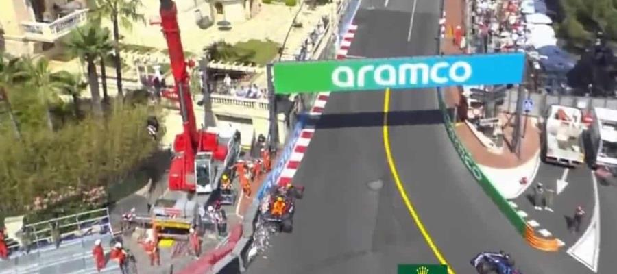 "Checo" saldrá último en el GP de Mónaco tras chocar su monoplaza