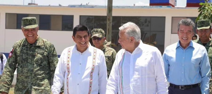 Supervisa AMLO obras del Corredor Interoceánico del Istmo de Tehuantepec en Oaxaca 