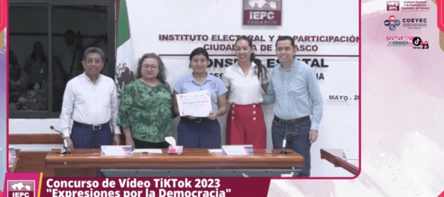 Premia IEPCT a ganadores de concurso de Tiktok 2023