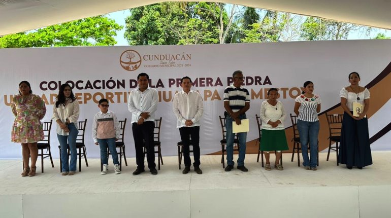 Inicia construcción de Unidad Deportiva en Huacapa y Amestoy, Cunduacán