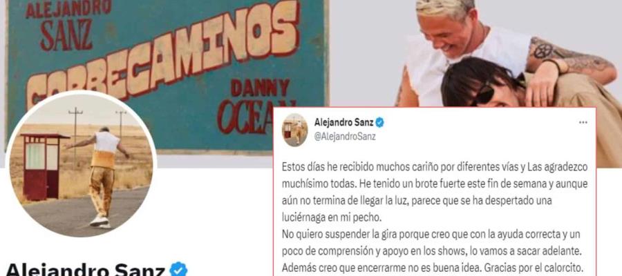 "Gracias por el calorcito", dice Alejandro Sanz luego de alarmante mensaje depresivo