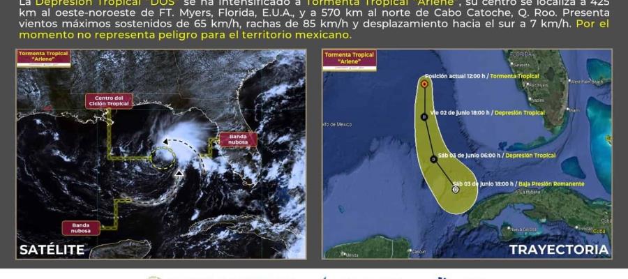 Se forma ´Arlene´, la primera tormenta tropical del 2023 en el Golfo de México