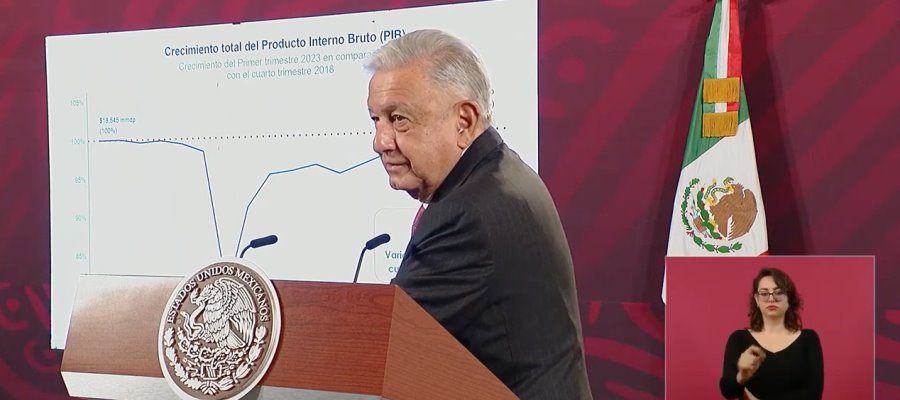 Vislumbra Obrador crecimiento del 4% de economía mexicana en 2023