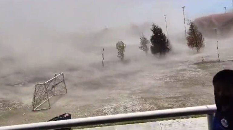 Remolino de aire en Puebla deja 6 menores heridos