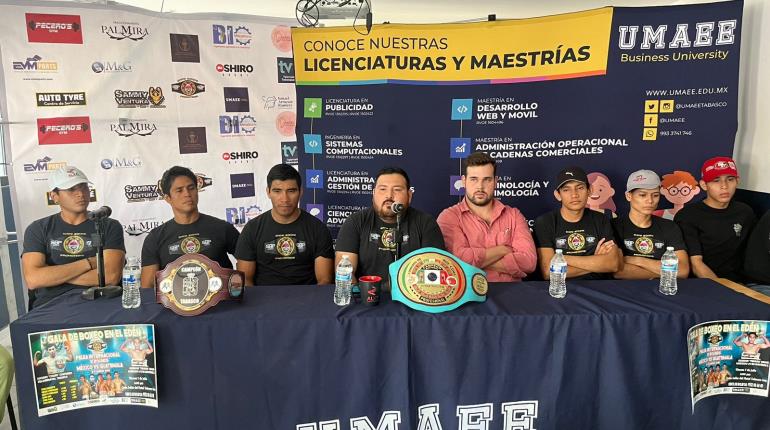 Presentan cartelera boxística para el 7 de julio; 5 tabasqueños verán acción