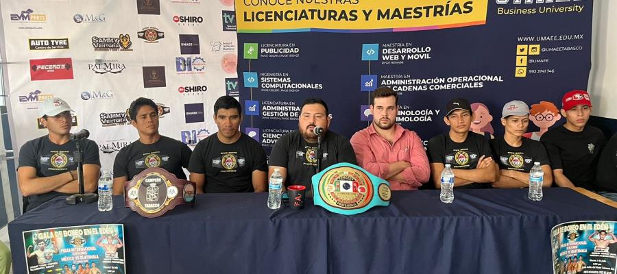 Presentan cartelera boxística para el 7 de julio; 5 tabasqueños verán acción