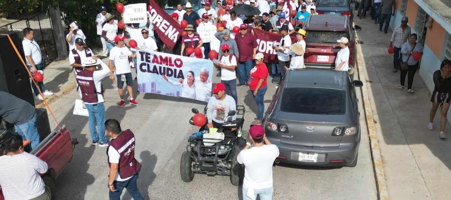 Ignora alcaldesa de Balancán acuerdo y hace proselitismo a favor de Sheinbaum