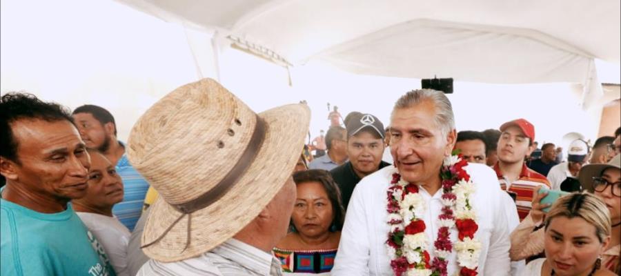 En segundo día por Oaxaca, Adán Augusto pide que sigan apoyando a la 4T