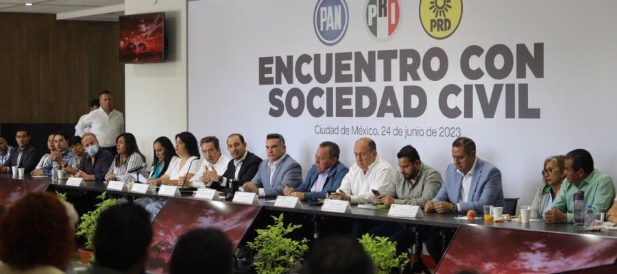 Aprueba "Va por México" método para elegir a su candidato presidencial