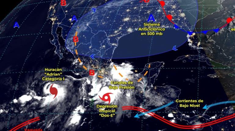 Se forma ciclón tropical "Dos E" frente a costas de Oaxaca