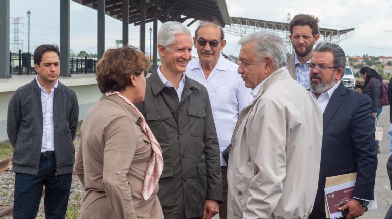 Supervisa AMLO avances del tren Suburbano que permitirá llegar al AIFA en 45 minutos