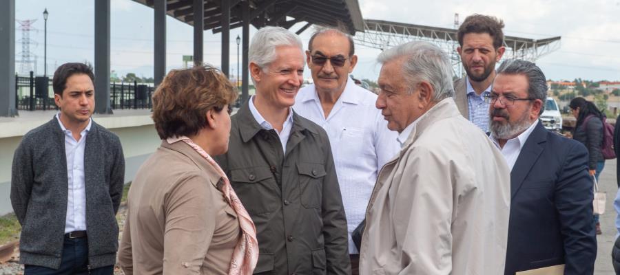 Supervisa AMLO avances del tren Suburbano que permitirá llegar al AIFA en 45 minutos