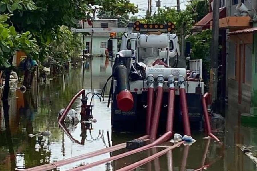 Reporta Conagua que hay listos 20 equipos de bombeos para atender encharcamientos